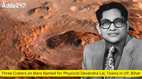 Mars Craters Named In Honour Of Physicist Devendra Lal And .